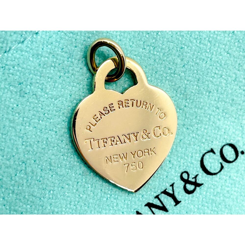 Tiffany & Co 18K Rose Gold Return to Tiffany Small Heart Pendant Charm 3.3g
